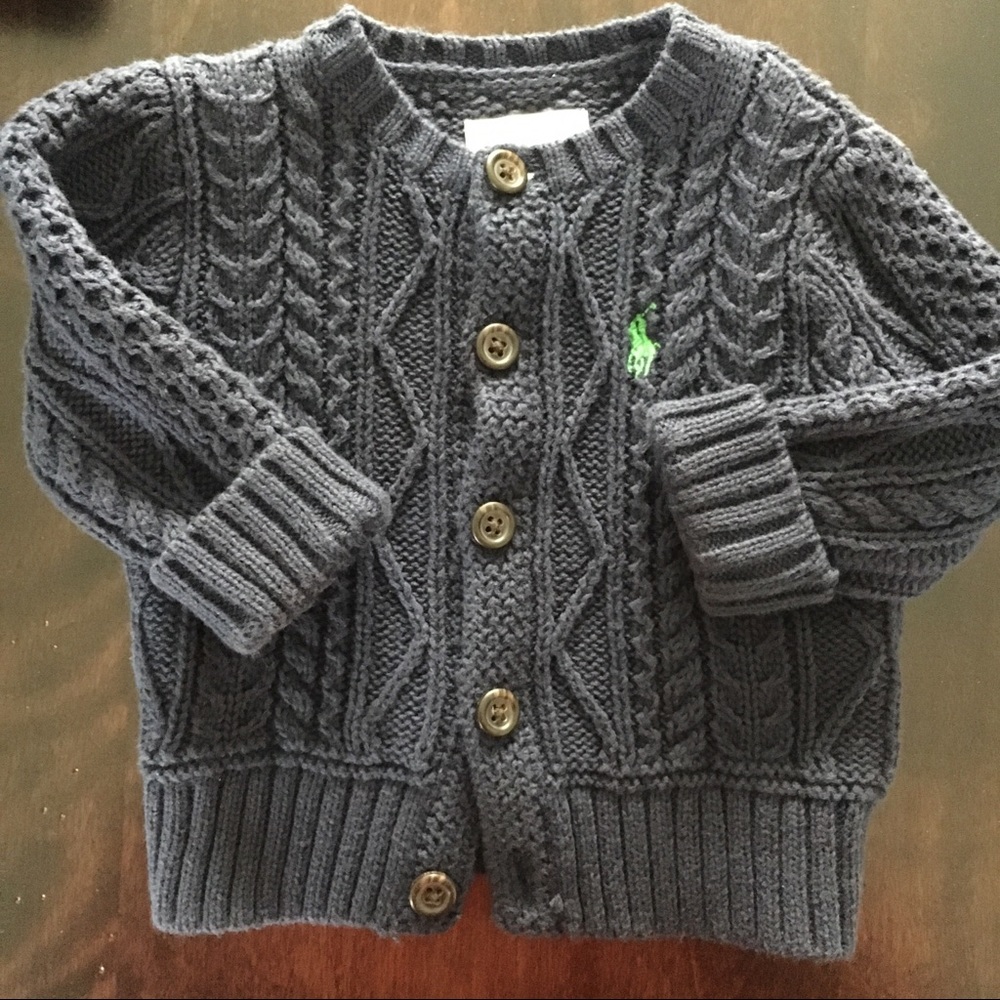 Cotton Cable Knit Cardigan Sweater